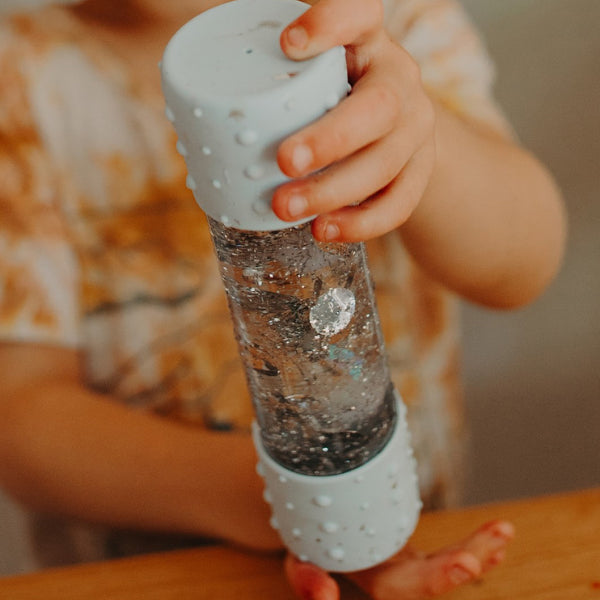 DIY rustgevende fles - sneeuw