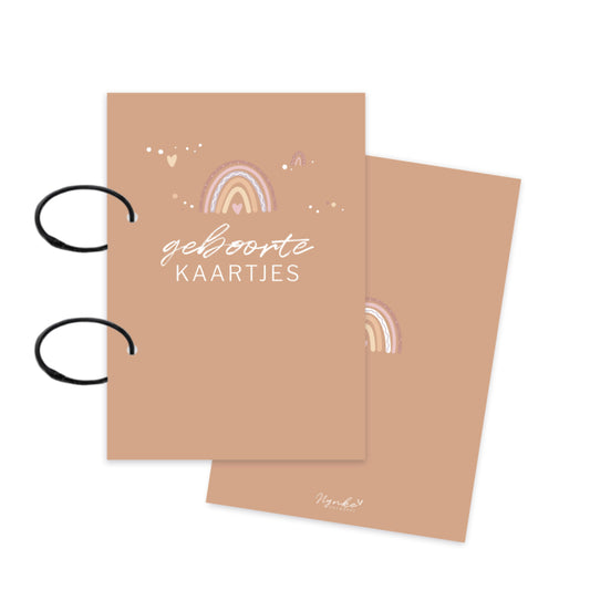 Bewaarbundel Geboortekaartjes "Regenboog"
