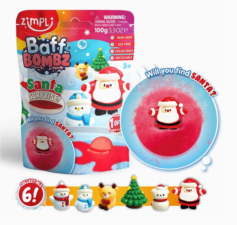 Badbruisbal met suprise - kerst