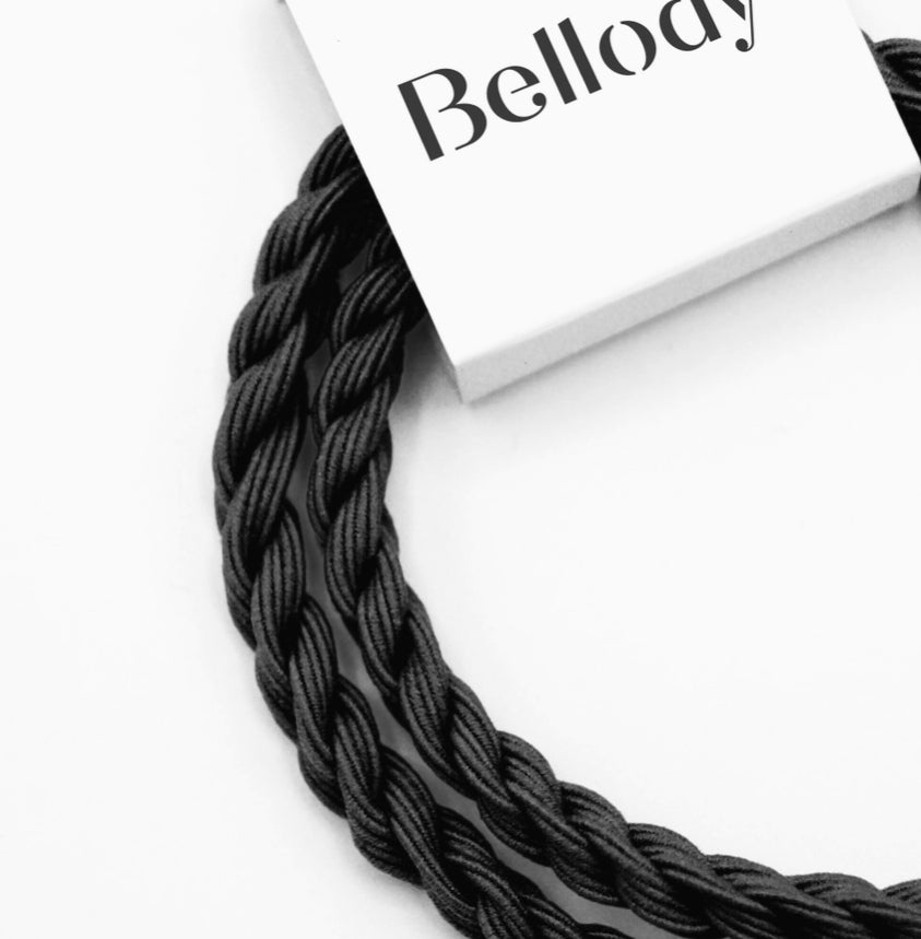 2 in 1 Haarelastiek en armband - zwart
