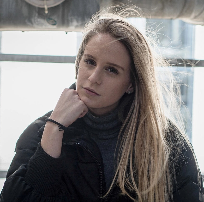2 in 1 Haarelastiek en armband - zwart