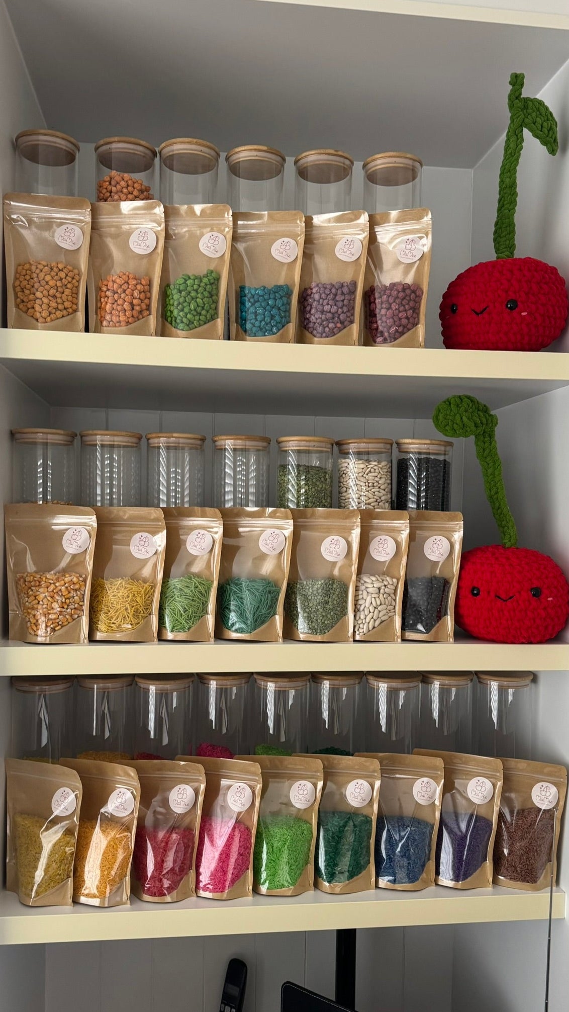 Tweedekans: Decoratieve voorraad potten set met bamboe deksels