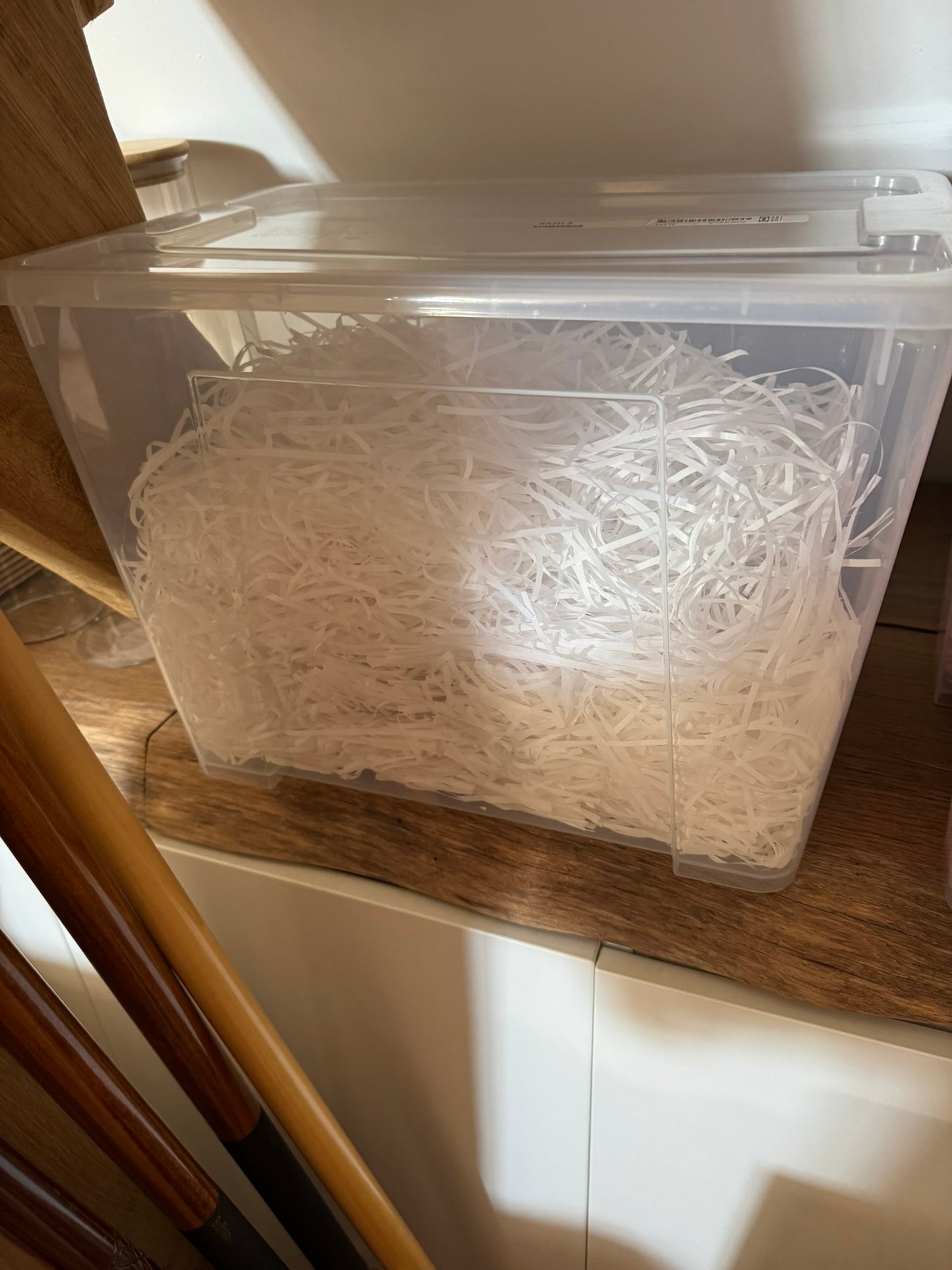 Tweedekans: rafia papiersnippers - wit