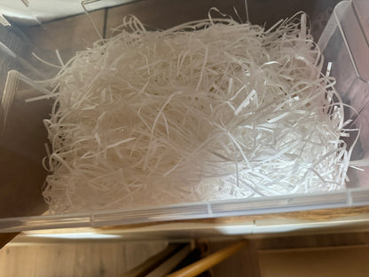 Tweedekans: rafia papiersnippers - wit