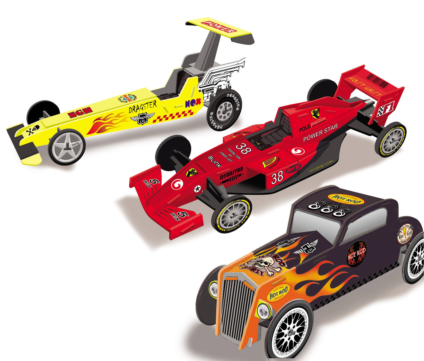 Deco-modellen - Maquette racewagens