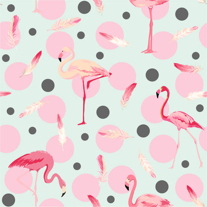 Kindermuts en colsjaal - 360°-reflector - fleece - flamingo