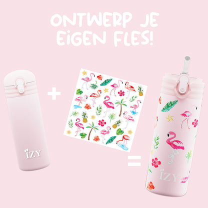 Thermosfles Kids - roze flamingo - 350 ml