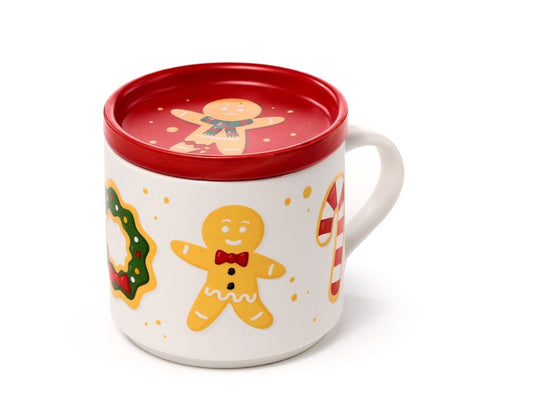 Porselein Mok & Onderzetter - Kerstmis -  Baker street
