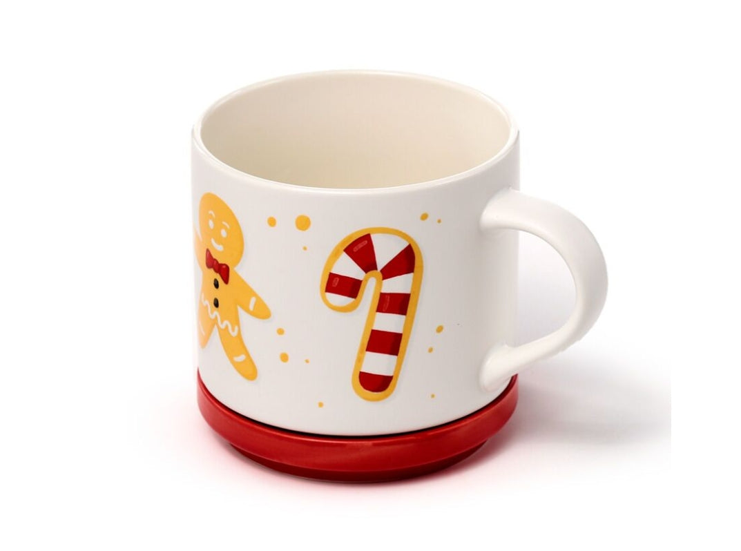 Porselein Mok & Onderzetter - Kerstmis -  Baker street