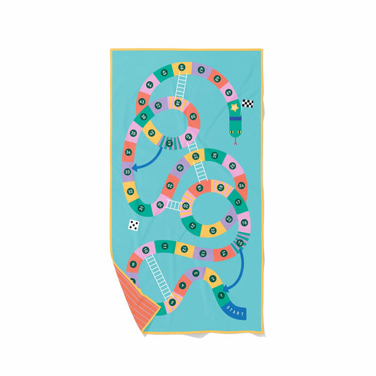 Play Towel - Strandhanddoek - Large - 180 x 100 cm - Snakes & Ladder
