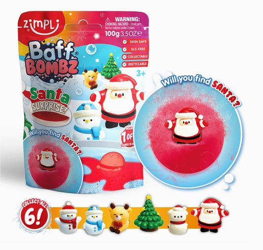 Badbruisbal met suprise - kerst
