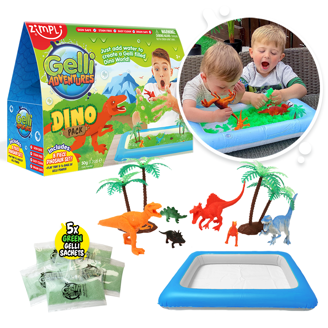 Gelli - sensorisch spel - dino