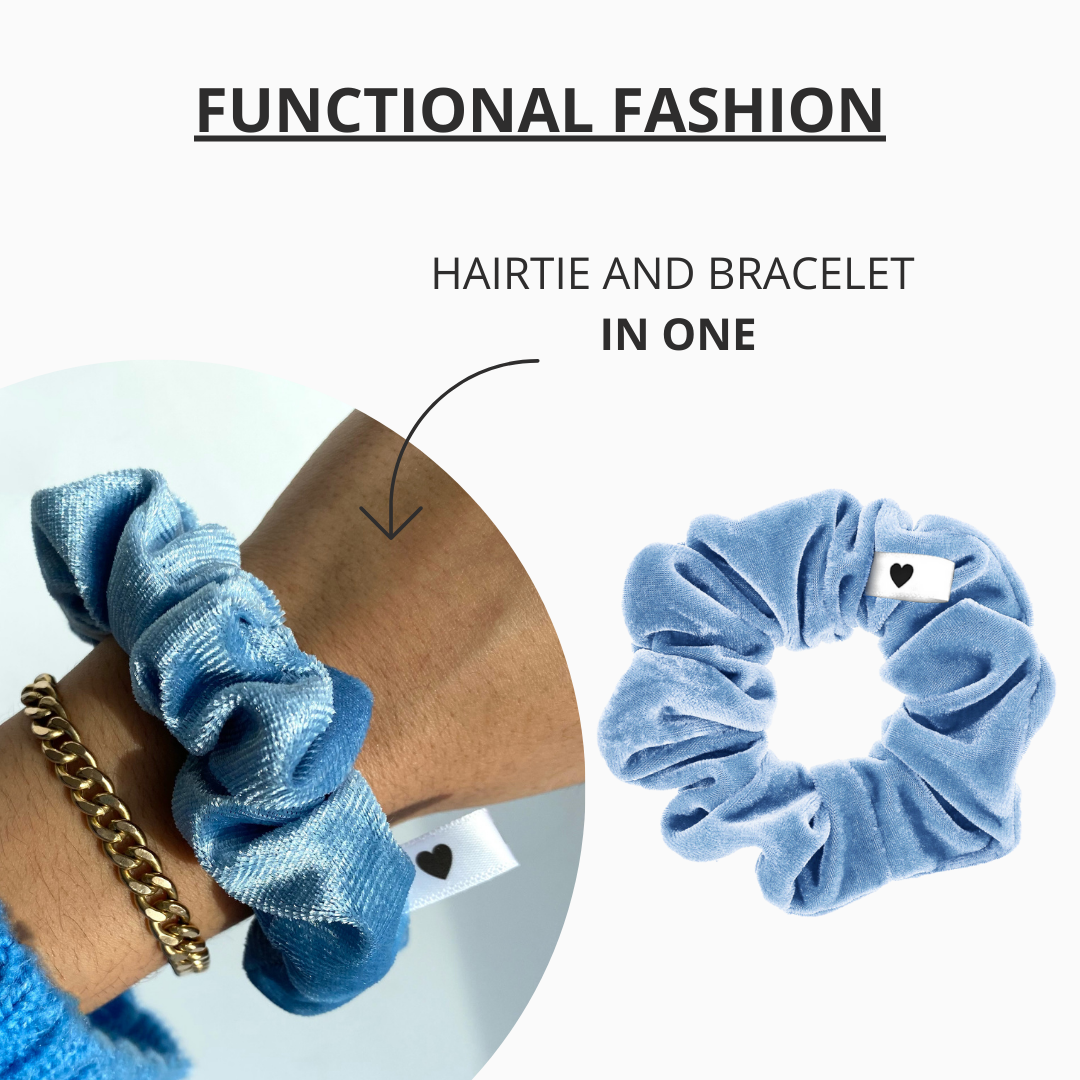 Scrunchie - blauw